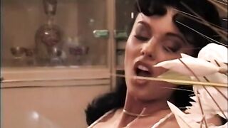 Stud licks the high heeled chick's snatch then screws her