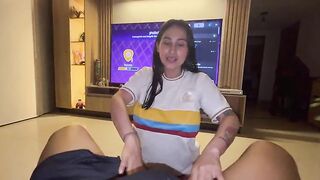 CASUAL SEX WITH MY step SISTER-IN-LAW IN THE LIVING ROOM IN ADVANCE OF WATCHING THE GAME