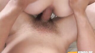 Hawt teen gets unfathomable anal bang from a attractive man on the daybed