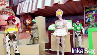 TOY STORY XXX PARODY - Lustful toys Woodick and Bos FuckYear end up screwing Yesie whilst Andy is not home.
