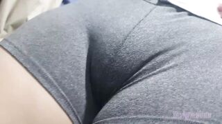 Compilation - Touching and squeezing constricted twat in leggings, shorts, spandex, suplex and yoga panties