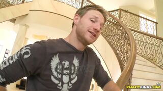 Large Tit Blond Shyla Admits to Levi This babe Love Ramrods Between Her Bazookas, Gets Cunt Fucked & Cum on Bazookas