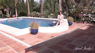 Auntjudys - a Poolside Chat with Your Breasty Stepmom Jojo Robinson Turns Into Taboo JOI