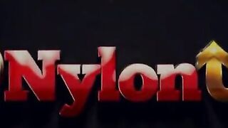 Alexya gives footjob to sex tool