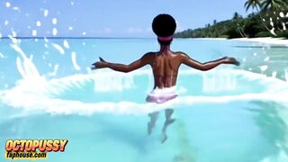 White Stud Screwed a Married Ebony Doxy on a Wild Beach. Raunchy Aftermath.