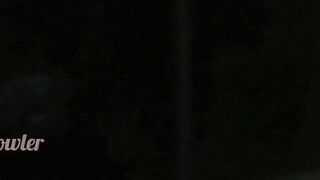 Hotty Peeing in darkness into tropical river after sunset - Gal Fowler