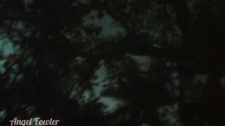 Hotty Peeing in darkness into tropical river after sunset - Gal Fowler