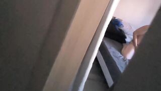 That guy Surprises Me with a Sex-toy; I Suck Him Hard with a Finger in My Butt and Make Him Cum in My Throat.