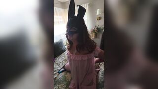 Scarlett's Double Penetration Sextoy Ride with Leather Masks
