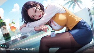 Large butt Bored secretary gets her cunt banged by a customer