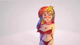 Rainbow Dash с шикарными сиськами [Моя CG анимация бесплатно]