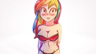 Rainbow Dash с шикарными сиськами [Моя CG анимация бесплатно]