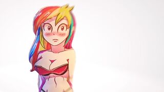 Rainbow Dash с шикарными сиськами [Моя CG анимация бесплатно]