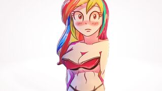 Rainbow Dash с шикарными сиськами [Моя CG анимация бесплатно]