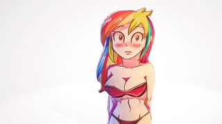 Rainbow Dash с шикарными сиськами [Моя CG анимация бесплатно]
