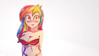 Rainbow Dash с шикарными сиськами [Моя CG анимация бесплатно]