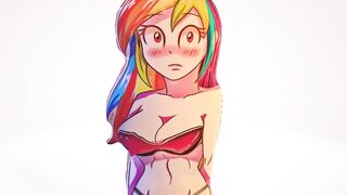 Rainbow Dash с шикарными сиськами [Моя CG анимация бесплатно]