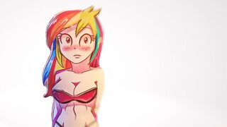 Rainbow Dash с шикарными сиськами [Моя CG анимация бесплатно]