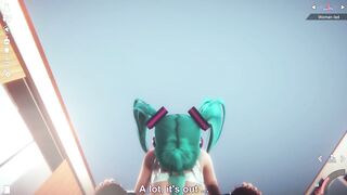 CG ANIME POV Hatsune Miku rides your penis