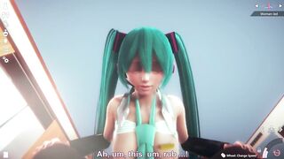 CG ANIME POV Hatsune Miku rides your penis