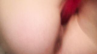 Masturbating with a bubble wand