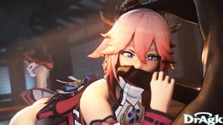 Hu Tao Genshin Impact Compilation Hilichurl Edition Ayaka Jean Shogun Raiden Amber