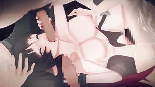 【Zenless Zone Zero Jane Doe】team fuck CG Manga Animation.(Fingering,tugjob,oral sex,sex)