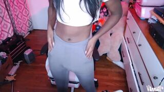 White Calvin Briefs Double Jizz flow - BBC Trans Playgirl Vanniall Milks Her Thick Dick Twice