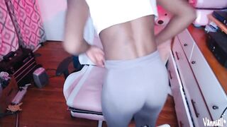 White Calvin Briefs Double Jizz flow - BBC Trans Playgirl Vanniall Milks Her Thick Dick Twice