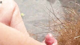 Closeup large love button rubbing hirsute Cunt climax in pants amateur