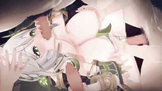 【Genshin Impact Nahida】group-sex CG Comics Animation.(Fingering,tugjob,oral-sex,sex)