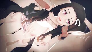 【Demon Slayer Nezuko Kamado】team fuck Animation Manga CG. (Kimetsu no Yaiba)
