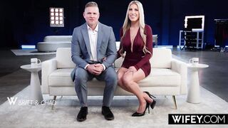 WIFEY Golden-haired Hotwife Britt Blair Sucks And Screws For Her Spouse
