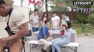 Public Cowgirl on a Picnic Table... Crowd Pulls Out Their Phones