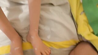 16 Duke Hunter Stone's Silicone Sex Doll - Shooting that Manjuice all over Her marvelous Feet