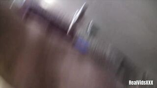 A older stud screws his fresh, much younger girlfriend in the baths and beneath the shower