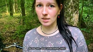 Helped a gal fix her bike in the centre of nowhere and this babe thanked me with a wet outdoor doggy style & drank all my cum