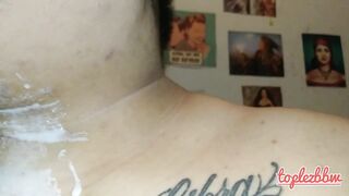 big beautiful woman drink your cum and let it trickle on her bulky tits