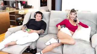 The nanny puts her titties in his face! And this guy puts his jock inside her twat