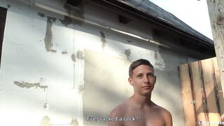 BIGSTR - Str8 Chap Hesitates At 1st But Acquiesces To Suck His Cock For Some Quick Money