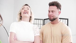 two Massuese Screw Client After Looking At His Insufferable Wife
