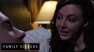FAMILY SINNERS - Affectionate Chick Joins Her Stepbrother In Daybed For Comfort And Ends Up Riding His Schlong
