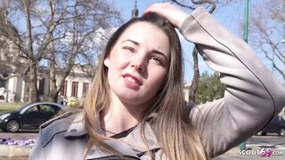GERMAN SCOUT - 18yr youthful curvy large bazookas gal Lucie pickup and bang