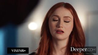 Deeper. Hawt Redhead Scarlet Skies Gets A Coarse Bang From The Stud Next Door, This babe Squirts All Over