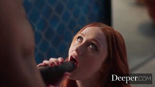 Deeper. Hawt Redhead Scarlet Skies Gets A Coarse Bang From The Stud Next Door, This babe Squirts All Over