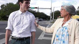 Sexy Lascivious Grandma Public Sex, Breasty Granny Squirts After Intensive Climax From Helpful