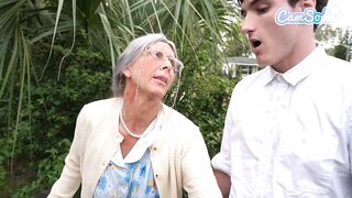 Sexy Lascivious Grandma Public Sex, Breasty Granny Squirts After Intensive Climax From Helpful