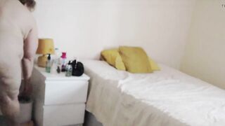 Handy GILF Blows Ebony Lover in His Room in the Early Morning Previous to Work.