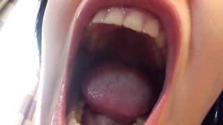 Gentle giantess/lips/throat movie scene swallowing