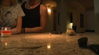 Lewd blond teen makes her boyfriend bang her on camera